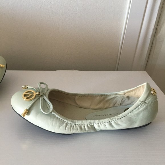 * Size 5 EUC seafoam blue leather ballet flats - Picture 10 of 12